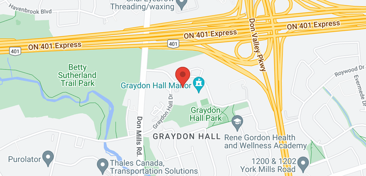 map of #404 -75 GRAYDON HALL DR